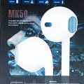 White Color MAK Volume Control Handfree 3m And Above Cable Length Earphone MK50. 