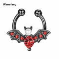 Wenefang 1PCS Bat Nose Ring Septum Jewelry Non Piercing C shape Nose Ring Septum Cuff Earring Rook Faux Nose Piercing Clip On 2023. 