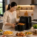 Hyundai 5.6L Air Fryer | HYAF-56L-D180 | 9 Auto Cooking Programs | LED Touch Control | Rapid Hot Air Technology | Built-in Light. 