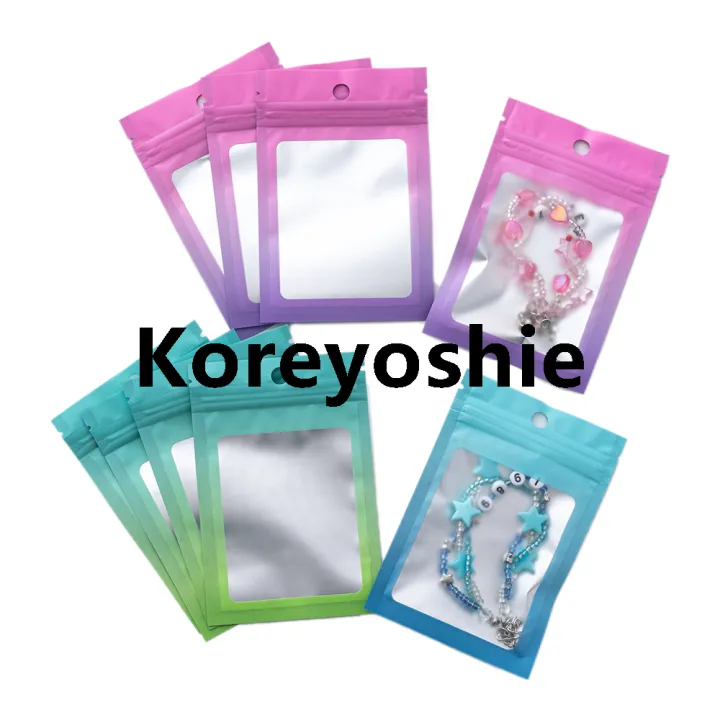 Storage%20Jewelry%20DLuxury%20Plastic%20Packaging,%20Re%20Bag%20Gradient%20100pcs%20Sealed%20with%20Zipper%20isplay%20Pouch%20Packaging%20Small%20Business%20Supplies%20-%20Image%202
