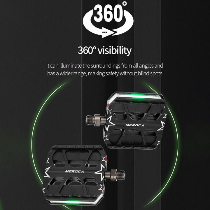 MEROCA%20Mountain%20Bike%20Flat%20Pedals%20MTB%20Pedals%20with%20Light%20Aluminum%20Alloy%20Folding%20Bike%20Pedals%20Road%20Bike%20Pedals%20with%20Safety%20Warning%20Replacement%20Bike%20Pedals%20-%20Image%208