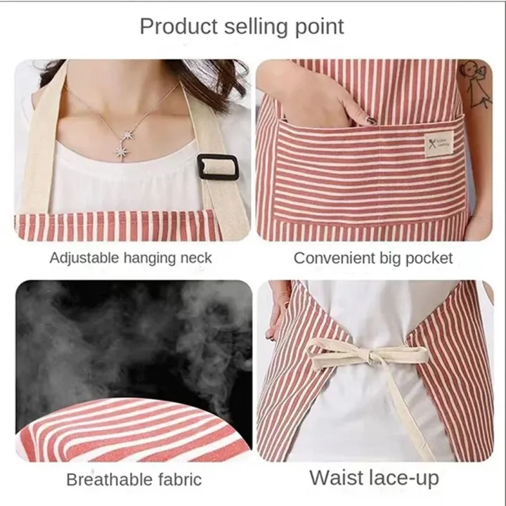 Cute%20Cotton%20Linen%20Kitchen%20Aprons%20Sleeveless%20Oil-proof%20Chef%20Work%20Apron%20Hanging%20Neck%20Breathable%20Cooking%20Apron%20-%20Image%203