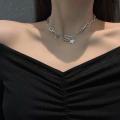 Double layer necklaces for women Unique style Female jewelry Wholesale price  necklace for women Y2K style  embellished  necklace for Party wear Casual  jewelry Gift for her Statement necklace. 