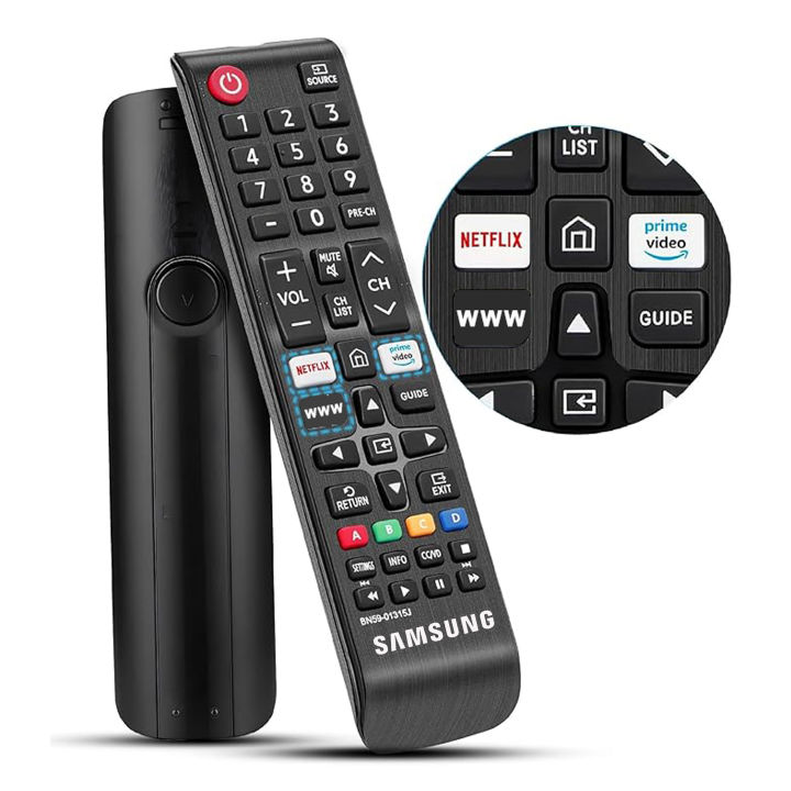 Samsung TV Remote Control Replacement For Samsung Smart TV Remote All Samsung LED QLED LCD 6/7/8/9 Series 4K UHD HDTV HDR Flat Curved Smart TV, with Netflix, Prime Video and Browswe Button
