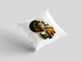 Set of 4 Abstract Buddha Art  Printed Cushions Cover with Filling 16x16– Set of 4. 