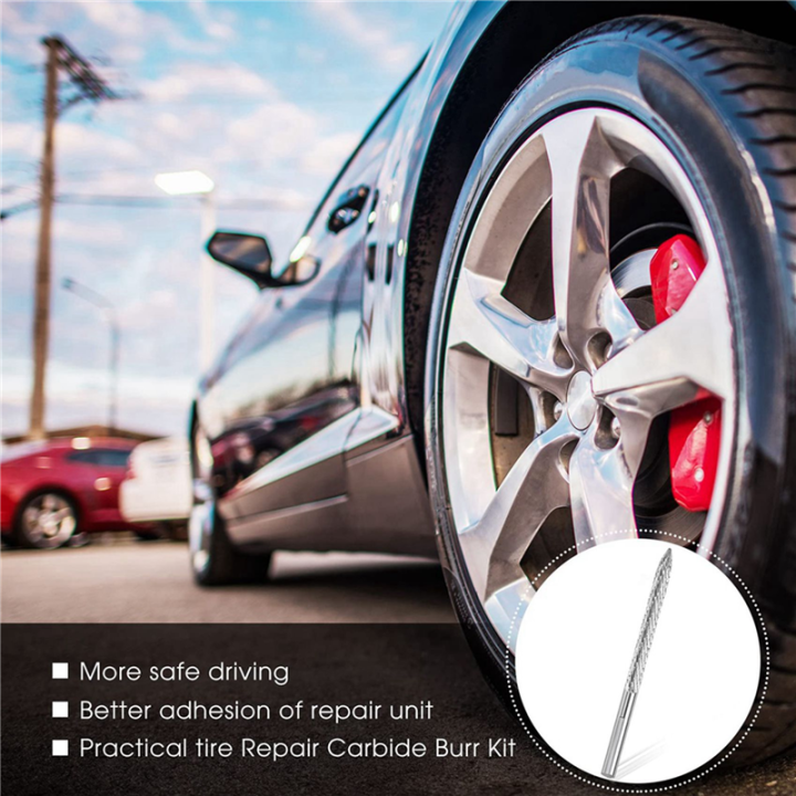 OUMERY%209%20Pack%20Tire%20Bit%20Multi%20Sizes%20Tire%20Repair%20Carbide%20Burr%20Drill%20Bit%20Tire%20Patches%20Plug%20Cutters%20Wire%20Cutter%20Reamer%20Drill%20-%20Image%205