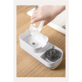 Dish Detergent Dispenser for Kitchen Sink Multifunctional Soap Box Soap and Sponge- White. 