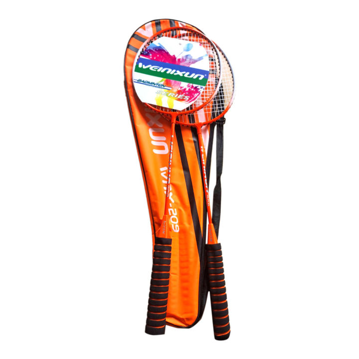 Orange Color Weinixun Series Badminton Racket Set With Orange Bag