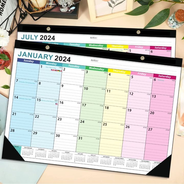 High Quality Schedule Paper English Wall Calendar January 2024June