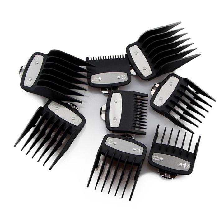 OUMERY For Hair Clipper Guide Comb Cutting Limit Combs 8Pcs Set Standard Guards Attach Parts Electric Clippers Accessories