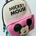 Disney 2025 New Cute Mickey Children's Backpack Girls Cartoon Print Large Capacity Book Storage Kindergarten Baby School Bag. 