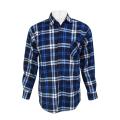 Blue And White Checked Woolen Shirt With Fur For Men - Fashion | Shirts For Men | Men's Wear | Woolen Shirts For Men |. 