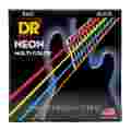 DR Strings 45-105 Hi-Def Neon Multi Color K3 Coated Bass Guitar Strings - Medium 4 string. 