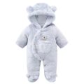 CozyKids - Baby Fleece Snowsuit Winter Warm Cartoon Bear Footie Romper Jumpsuit. 