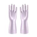 Rubber Plush Thick PVC Waterproof Gloves Kitchen Dish Washing Laundry Clothes Cleaning Gloves - Random Color. 