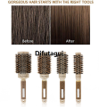 Difutagui New style Barrel Comb 2 Combs Ceramic Iron [Hot Recommendation] 1PC Professional Salon Styling Comb 4 Sizes Round Hair Curling Brush. 
