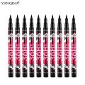 Aweisuan Hot Sale 12pcs/set YANQINA Lasting 36H Liquid Eyeliner Pencil Waterproof Black Easywear Eye Liner Pen Cosmetic wholesale makeup eyeliner. 