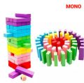 Woodewn Colorful Jenga Blocks. 