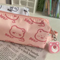 Zipper Pen Case Ins Cute Strawberry Bear Pen Case Soft Cute Bear Carrying Pen Ca Podazz. 