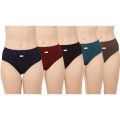 Amul Priya (Pack of 5) Plain Cotton Hipster Panty For Women. 