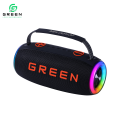 Green Melody-30 Wireless Speaker | 30Watt (15*2) Output | Dual Speaker | Dual EQ Models | 57mm*2 Dynamic Drivers | 6 Hours Playback | IPX5 Rating | FM Radio | RGB Changeable Light | 4000mAh  Battery Capacity | Stereo Sound  | HIFI Tone| | Type-c Charging. 