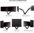 NB North Bayou Dual Monitor Desk Mount Stand  F160 Full Motion Swivel Computer Monitor Arm for Two Screens 17-27 Inch Black. 