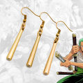 Roronoa Zoro Earring One Piece Anime Strawhat Pirates Luffy Crew Pirate Hunter Unisex Cosplay Accessory Gift Item. 