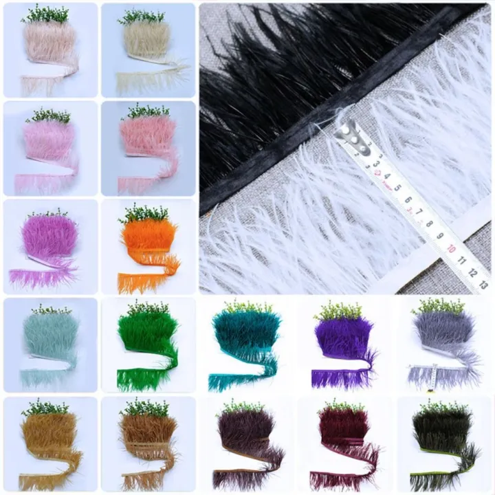 1%20Meter%20Handmade%20Ribbon%20Tassel%20Natural%20Ostrich%20Feathers%20Sewing%20Decoration%2010-15cm%20Wide%20Ostrich%20Feathers%20Trim%20Feather%20Plumes%20Ribbon%20Selvage%20Costumes%20Sewing%20Accessories%20-%20Image%208