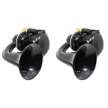 OYPFXMI 2X 12V 24V Electric Snail Air Horn 120DB Loud Sound for Truck Van. 
