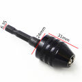 Drill Chuck Keyless Screwdriver Impact Driver Adaptor Electric Micro Motor Clamp Mini Chuck Fixture Hex Shank Drill Bits Adapter. 