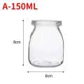 Yogurt Pudding Glass Jar Mini Mousse Drinking Bottle with Lid High Temperature Resistant Homemade Juicing Milk Storage Container. 