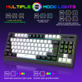 G69 Wired Gaming Keyboard - Mechanical Feel - Gaming RGB Light 87 Keys - Computer Office Home USB. 