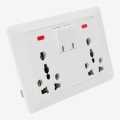 White Color Double Power Socket. 