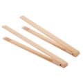 fasdaga 4 Packs 12 Inch Wood Toaster Tongs Kitchen Tongs & New 1Pc Long Handle Stainless Steel Tea Coffee Spoon. 