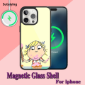 Sutuiying CHARLIE AND LOLA Phone Case For iPhone Charging 13 14 Portable 15 11 12 Pro Max Plus Glass Magsafe Magnetic Shell. 
