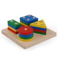 Montessori Wooden Sorting & Stacking Toy Set | Shape, Color & Counting Learning Blocks | Educational Puzzle for Baby & Toddlers. 