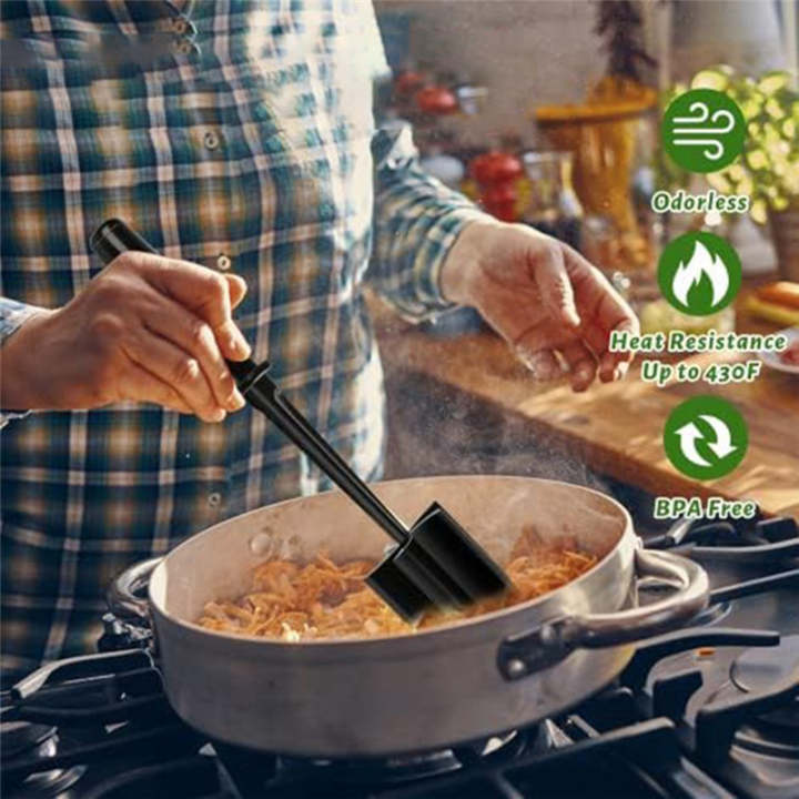 Meat%20Chopper,%20Hamburger%20Chopper,%20Potato%20Masher-Beef%20Smasher%20Kitchen%20Tool%20and%20Gadgets,%20Safe%20for%20Non-Stick%20Cookware%20Black%20Easy%20Install%20-%20Image%208