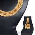 24K Plated Necklace With Jhumka Set For Women (Big). 