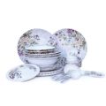 Melamine Dinner Set |44 pcs| Prints available | 11 inch Full Plate- 6pcs| 8 inch Quarter plate-6 pcs | Bowls-12 pcs| Donga- 3pcs| Small Donga- 2 pc |Donga Covers-1 pcs| Serving Spoon- 2 pcs | Veg Spoon-6 pcs | Chutney Bowl- 6 pcs. 