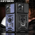 Carry meed Fashion KEYSION Shockproof Case for Infinix Zero Ultra Slide Camera Lens Protection Ring Stand Phone Back Cover for Infinix Zero Ultra. 