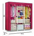 ( Colors May Vary )  Folding Wardrobe For Clothes, Collapsible Almirah With Plastic Pipe, Folding Wardrobe Organizer, Cloth Daraz. 