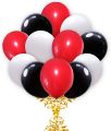 Red , Black & White mixed Pastel Balloons - 50 Pcs. 