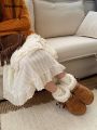Wenefang Sanrio Hello Kitty Snow Winter Girl Plush Snow Booties Keep Warm Portable Slippers Shoes Non-Slip Sneaker Outdoor Warmth Snow Boot. 
