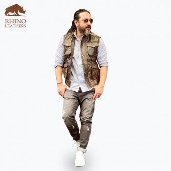 Rhino%20Leather%20Men's%20Half%20Leather%20Jacket%20-%20Image%203