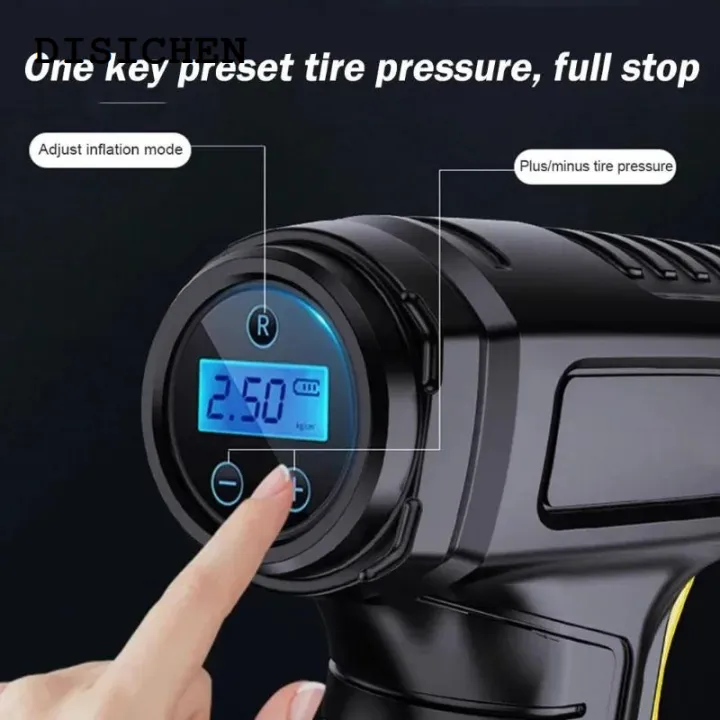 DISICHEN%20New%20120W%20Handheld%20Air%20Compressor%20Wireless/Wired%20Inflatable%20Pump%20Portable%20Air%20Pump%20Tire%20Inflator%20Digital%20for%20Car%20Bicycle%20Balls%20-%20Image%204