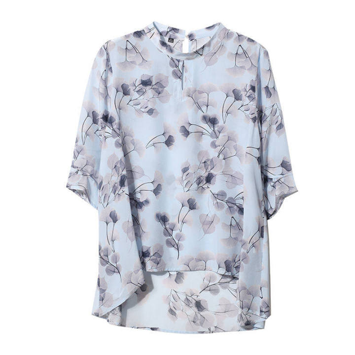 Chinese%20Style%20Printed%20Chiffon%20Shirt%20Female%20Summer%20Fashion%20Round%20Neck%20New%20Chic%20Design%20Casual%20OL%20Thin%20Shirts%20-%20Image%205