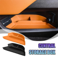 Center Console Storage Box Center Console Down Storage Box Car Interior Upgrade Parts Brown Yellow. 