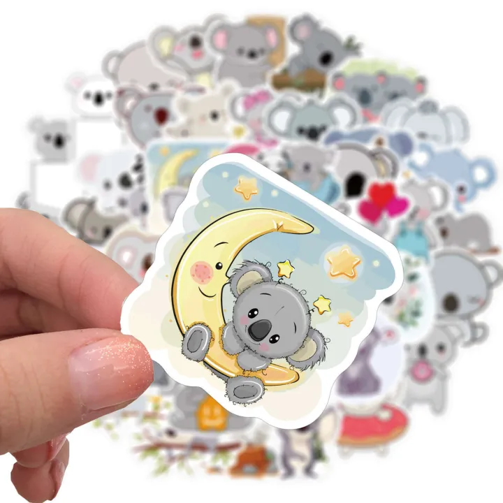 50%20Non-Repeating%20Cute%20Koala%20Graffiti%20Personalized%20Decoration%20for%20Suitcases%20Skateboards%20Waterproof%20PVC%20Removable%20Stickers%20-%20Image%204