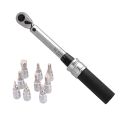 1/4" DR 1-25Nm Mini Adjustable Bike Torque Wrench Set Bicycle Fixing Tools Kit Ratchet Mechanical Torque Spanner Manual Wrenches.