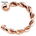 Wenefang 1Pcs C Shaped Nose Ring Hoop Septum Rings Twist U Shape Nose Piercing Piercing Oreja Pircing Jewelry Faux Piercing. 